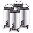 SOGA 4X 8L Portable Insulated Cold/Heat Coffee Tea Beer Barrel Brew Pot With Dispenser - Cafe Supply