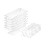 SOGA 100mm Clear Gastronorm GN Pan 1/3 Food Tray Storage Bundle of 6 with Lid - Cafe Supply