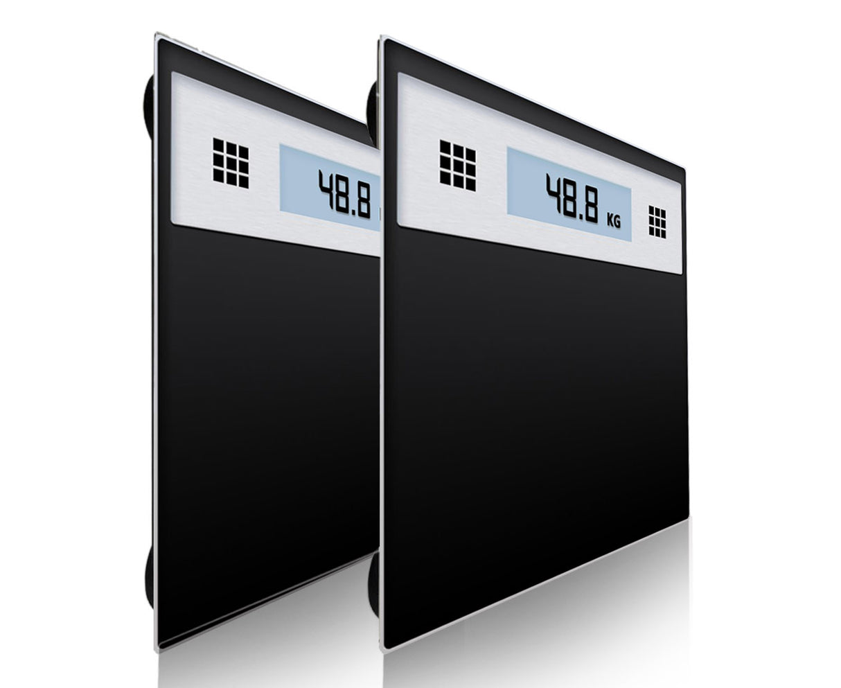 SOGA 2X 180kg Electronic Talking Scale Weight Fitness Glass Bathroom Scale LCD Display Stainless - Cafe Supply