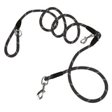 SOGA 220cm Multifunction Hands-Free Rope Pet Cat Dog Puppy Double Ended Leash for Walking Training Tracking Obedience Black - Cafe Supply