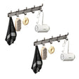 SOGA 2X 37cm Wall Mounted Towel Rack Space-Saving Hanger Organiser with Durable Hooks - Cafe Supply