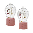 SOGA 2X Pink 360 Degree Rotating LED Light 2 Layered Jewelry Storage Box Waterproof Dustproof Accessories Organiser - Cafe Supply