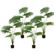 SOGA 4X 120cm Artificial Natural Green Fan Palm Tree Fake Tropical Indoor Plant Home Office Decor - Cafe Supply