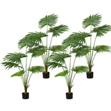 SOGA 4X 120cm Artificial Natural Green Fan Palm Tree Fake Tropical Indoor Plant Home Office Decor - Cafe Supply