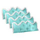 SOGA 4X 180cm Light Blue Princess Bed Pillow Headboard Backrest Bedside Tatami Sofa Cushion with Ruffle Lace Home Decor - Cafe Supply