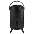 SOGA 12L Stainless Steel Insulated Milk Tea Barrel Hot and Cold Beverage Dispenser Container with Faucet Black - Cafe Supply
