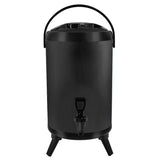 SOGA 12L Stainless Steel Insulated Milk Tea Barrel Hot and Cold Beverage Dispenser Container with Faucet Black - Cafe Supply
