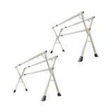 SOGA 2X 2.4m Portable Standing Clothes Drying Rack Foldable Space-Saving Laundry Holder 3 Poles - Cafe Supply