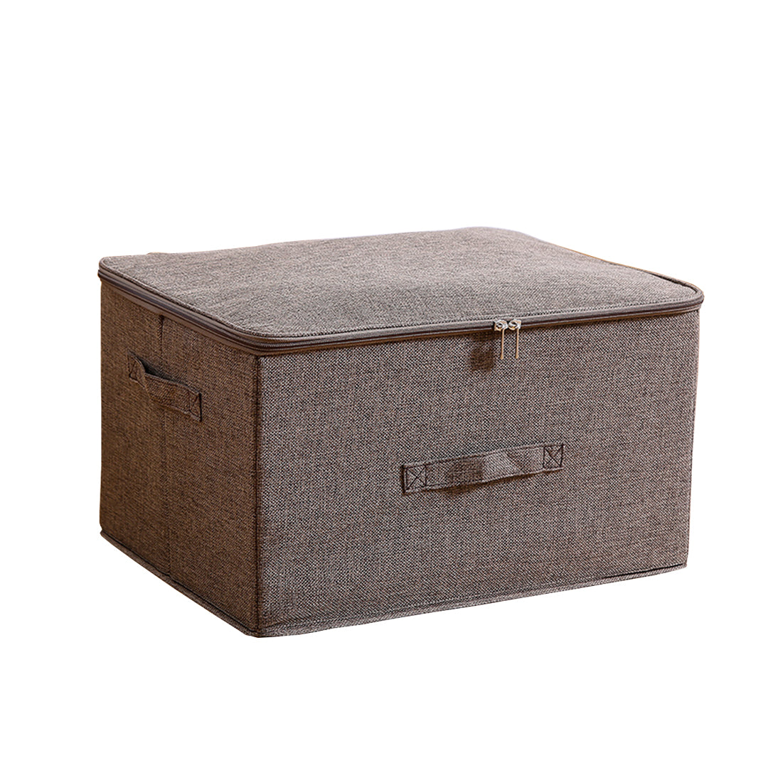 SOGA Coffee Large Portable Double Zipper Storage Box Moisture Proof Clothes Basket Foldable Home Organiser - Cafe Supply