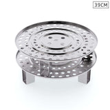 SOGA 2X 39cm Stainless Steel Steamer Insert Stock Pot Steaming Rack Stockpot Tray - Cafe Supply