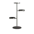SOGA 3 Tier Black Round Plant Stand Flowerpot Tray Display Living Room Balcony Metal Decorative Shelf - Cafe Supply
