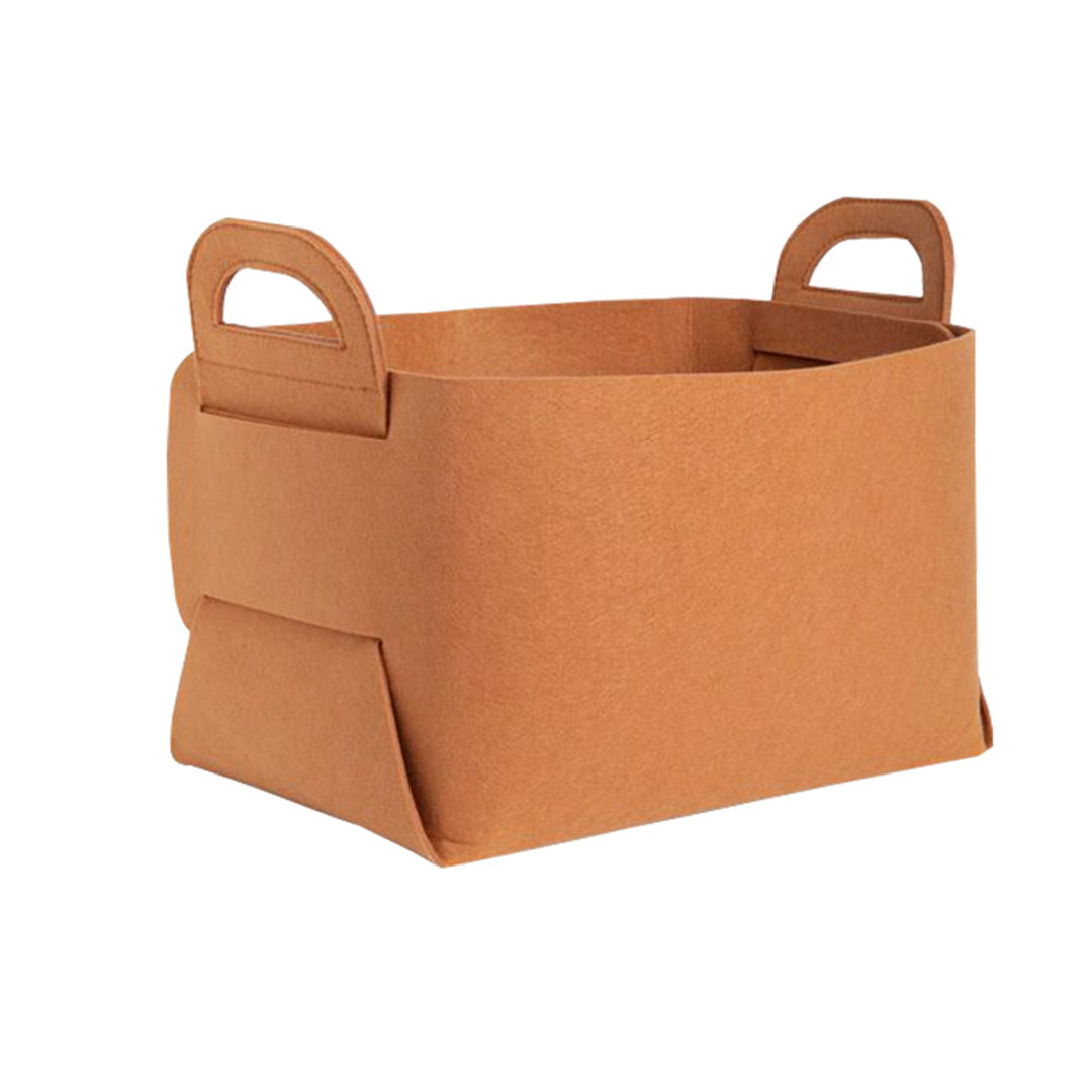 SOGA Large Coffee Foldable Felt Storage Portable Collapsible Bag Home Office Foldable Organiser with Carry Handles - Cafe Supply