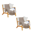 SOGA 2X Coffee Diamond Pattern Knitted Throw Blanket Warm Cozy Woven Cover Couch Bed Sofa Home Decor with Tassels - Cafe Supply