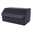 SOGA Leather Car Boot Collapsible Foldable Trunk Cargo Organizer Portable Storage Box Black Large - Cafe Supply