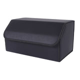 SOGA Leather Car Boot Collapsible Foldable Trunk Cargo Organizer Portable Storage Box Black Large - Cafe Supply
