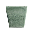 SOGA 27cm Green Grey Square Resin Plant Flower Pot in Cement Pattern Planter Cachepot for Indoor Home Office - Cafe Supply