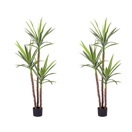 SOGA 2X 150cm Artificial Natural Green Dracaena Yucca Tree Fake Tropical Indoor Plant Home Office Decor - Cafe Supply