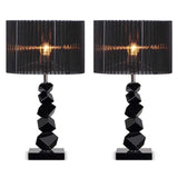 SOGA 2X 60cm Black Table Lamp with Dark Shade LED Desk Lamp - Cafe Supply