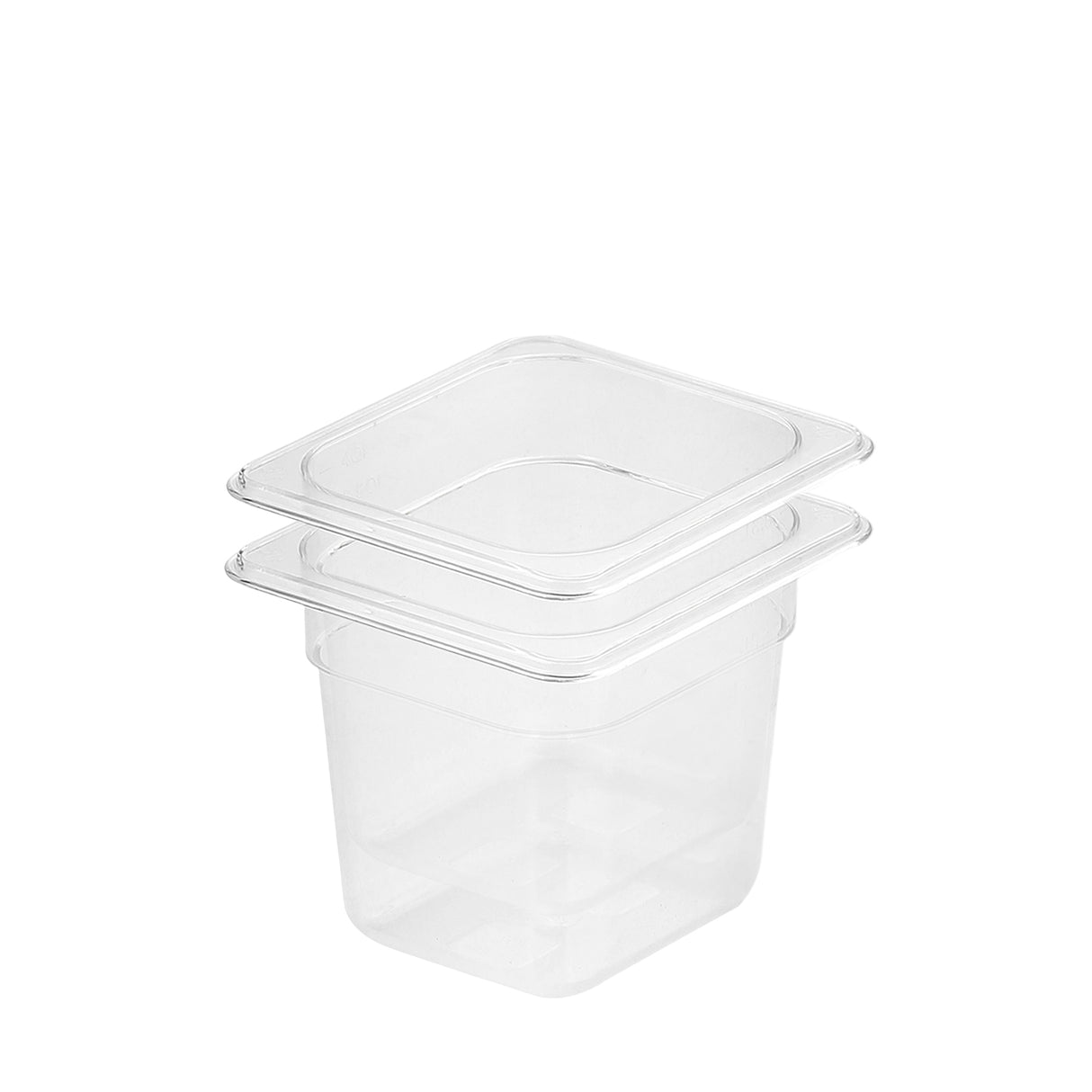 SOGA 150mm Clear Gastronorm GN Pan 1/6 Food Tray Storage Bundle of 2 - Cafe Supply