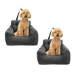 SOGA 2X Grey Pet Car Seat Sofa Safety Soft Padded Portable Travel Carrier Bed - Cafe Supply