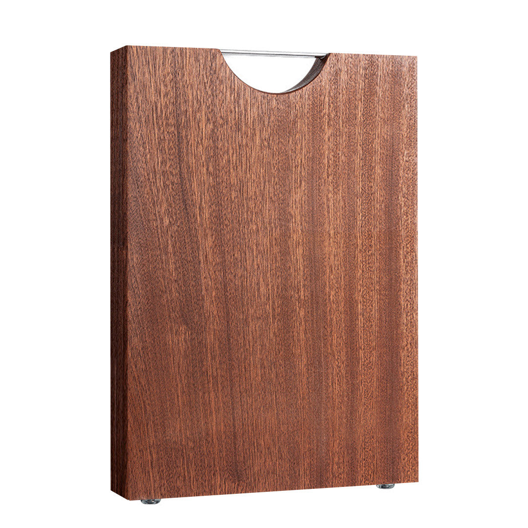 SOGA 26cm Rectangular Wooden Ebony Butcher Block Non-slip Chopping Food Serving Tray Charcuterie Board - Cafe Supply