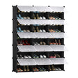 SOGA 10 Tier 3 Column Shoe Rack Organizer Sneaker Footwear Storage Stackable Stand Cabinet Portable Wardrobe with Cover - Cafe Supply