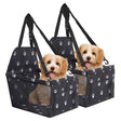 SOGA 2X Waterproof Pet Booster Car Seat Breathable Mesh Safety Travel Portable Dog Carrier Bag Black - Cafe Supply