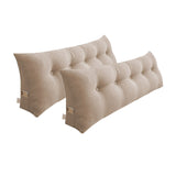 SOGA 2X 180cm Beige Triangular Wedge Bed Pillow Headboard Backrest Bedside Tatami Cushion Home Decor - Cafe Supply