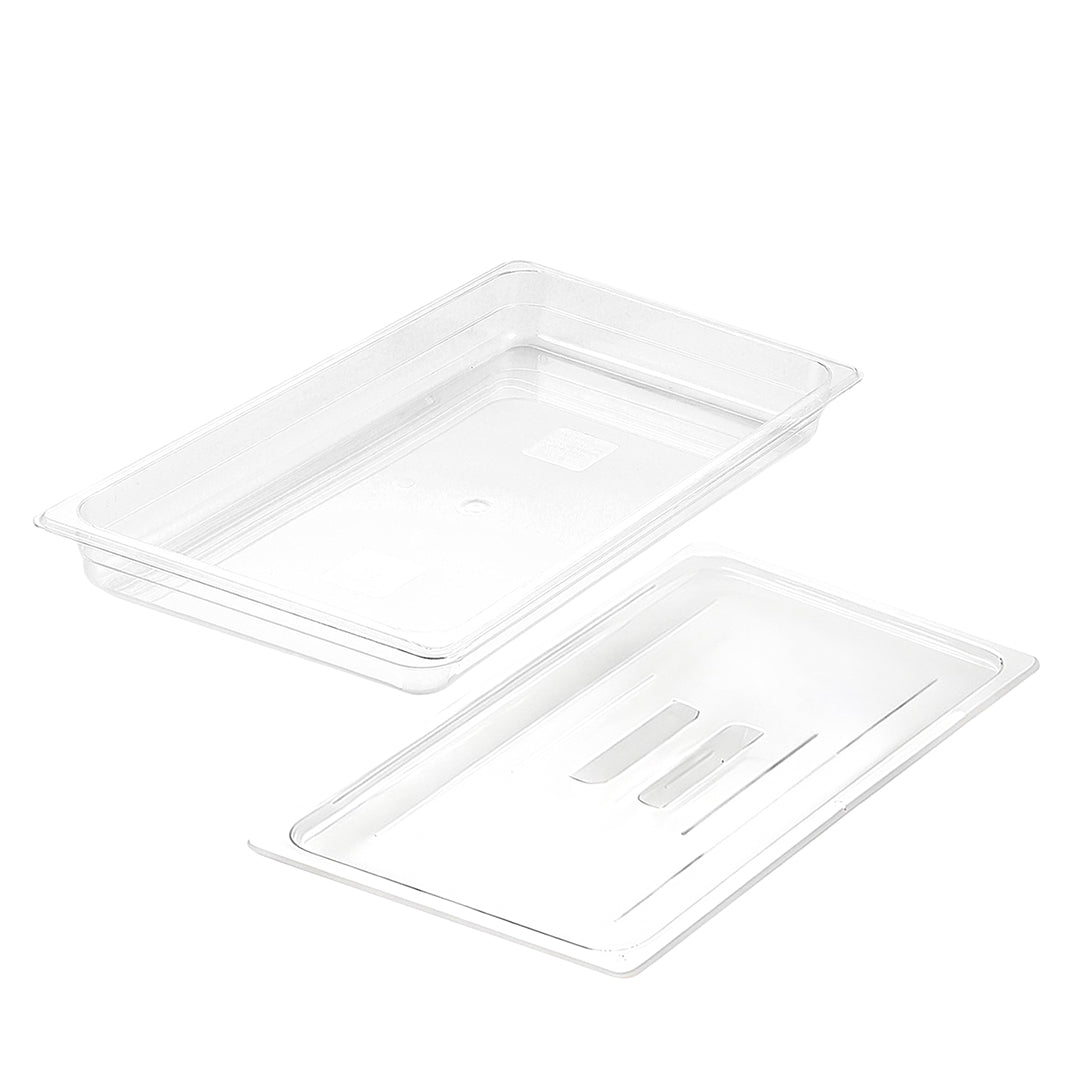 SOGA 65mm Clear Gastronorm GN Pan 1/1 Food Tray Storage with Lid - Cafe Supply