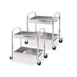 SOGA 2X 2 Tier 95x50x95cm Stainless Steel Kitchen Trolley Bowl Collect Service FoodCart Large - Cafe Supply