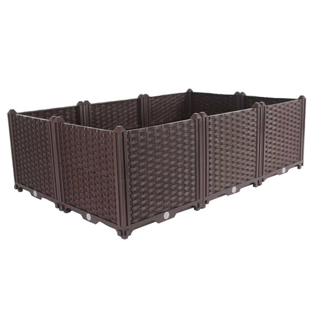SOGA 120cm Raised Planter Box Vegetable Herb Flower Outdoor Plastic Plants Garden Bed Deepen - Cafe Supply