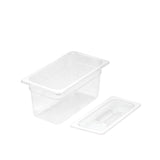 SOGA 150mm Clear Gastronorm GN Pan 1/3 Food Tray Storage with Lid - Cafe Supply