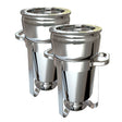 SOGA 2X 11L Round Stainless Steel Soup Warmer Marmite Chafer Full Size Catering Chafing Dish - Cafe Supply