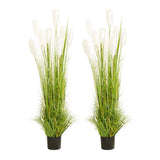 SOGA 2X 150cm Green Artificial Indoor Potted Reed Grass Tree Fake Plant Simulation Decorative - Cafe Supply