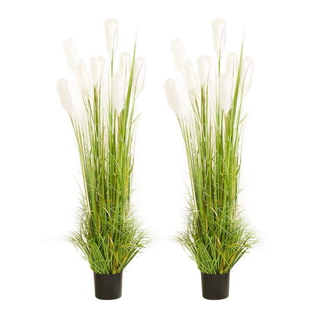 SOGA 2X 150cm Green Artificial Indoor Potted Reed Grass Tree Fake Plant Simulation Decorative - Cafe Supply