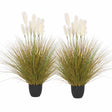 SOGA 2X 137cm Artificial Indoor Potted Reed Bulrush Grass Tree Fake Plant Simulation Decorative - Cafe Supply