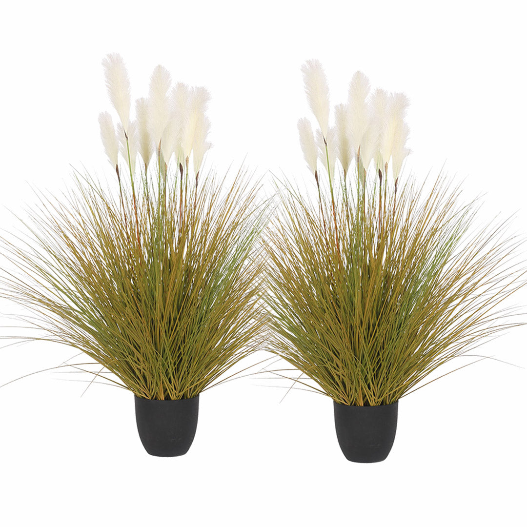 SOGA 2X 137cm Artificial Indoor Potted Reed Bulrush Grass Tree Fake Plant Simulation Decorative - Cafe Supply