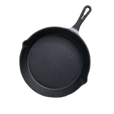 SOGA 26cm Round Cast Iron Frying Pan Skillet Steak Sizzle Platter with Handle - Cafe Supply