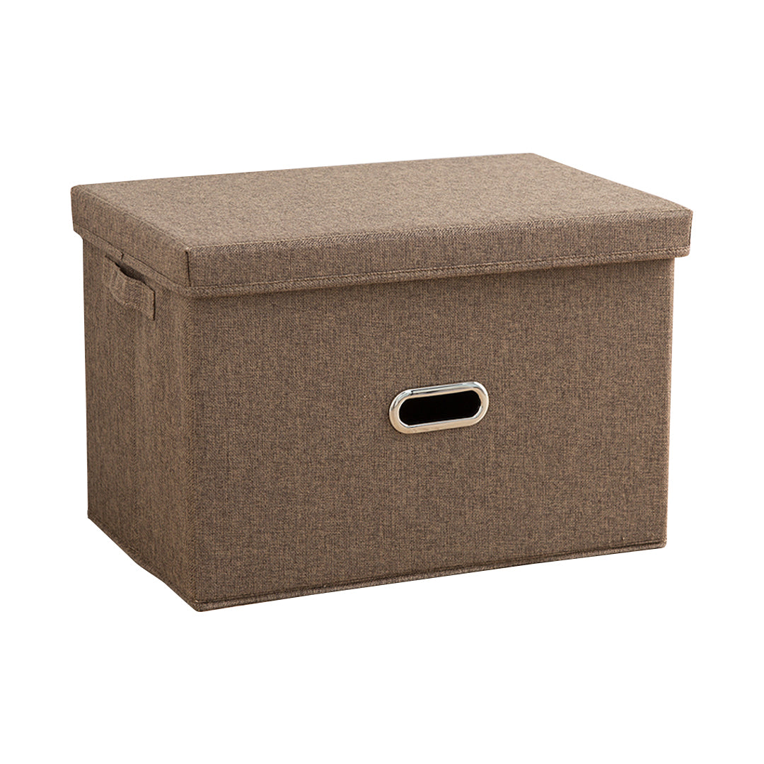SOGA Coffee Large Foldable Canvas Storage Box Cube Clothes Basket Organiser Home Decorative Box - Cafe Supply