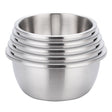 SOGA 5Pcs Deepen Matte Stainless Steel Stackable Baking Washing Mixing Bowls Set Food Storage Basin - Cafe Supply