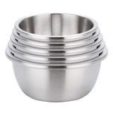 SOGA 5Pcs Deepen Matte Stainless Steel Stackable Baking Washing Mixing Bowls Set Food Storage Basin - Cafe Supply