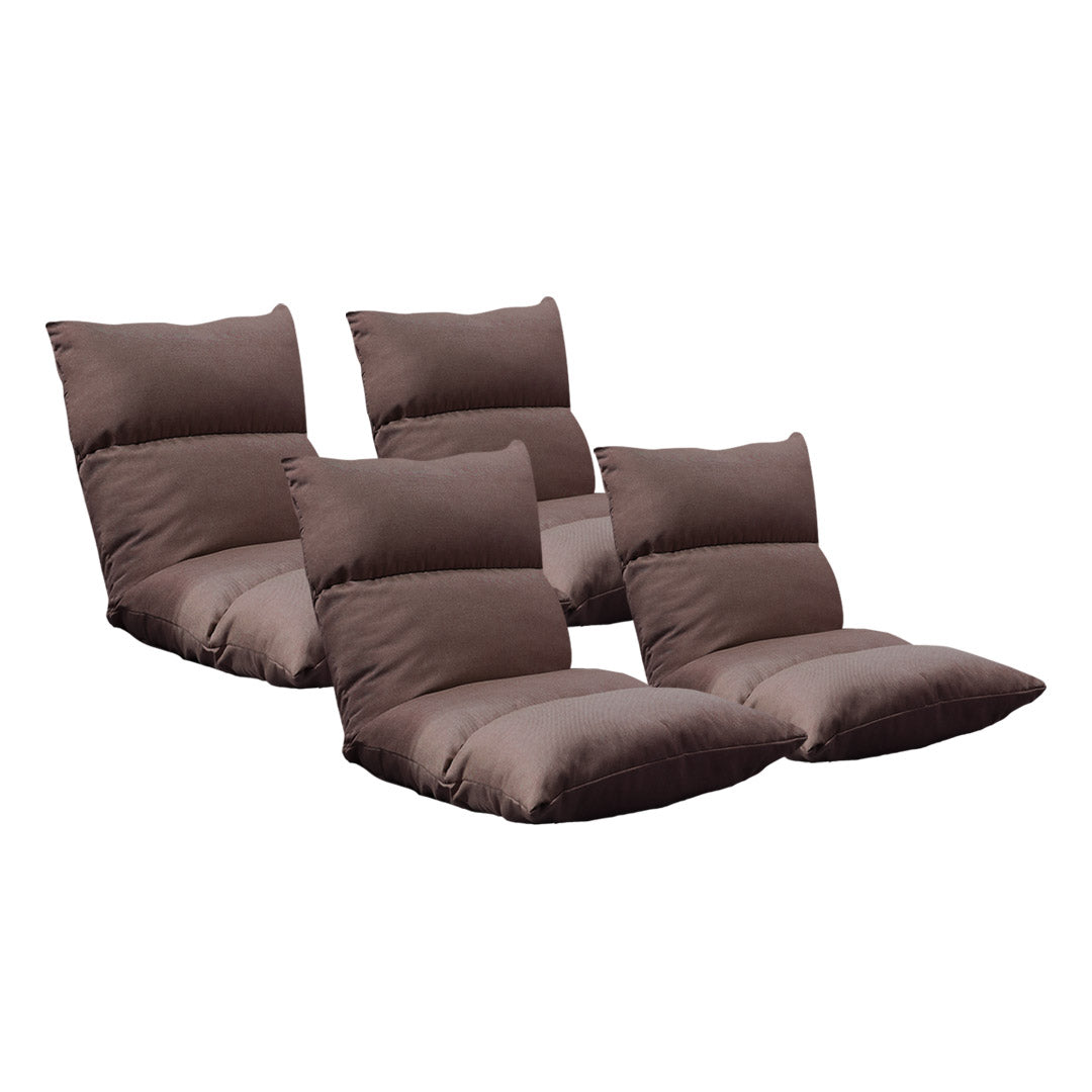 SOGA 4X Lounge Floor Recliner Adjustable Lazy Sofa Bed Folding Game Chair Coffee - Cafe Supply