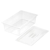 SOGA 150mm Clear Gastronorm GN Pan 1/1 Food Tray Storage with Lid - Cafe Supply