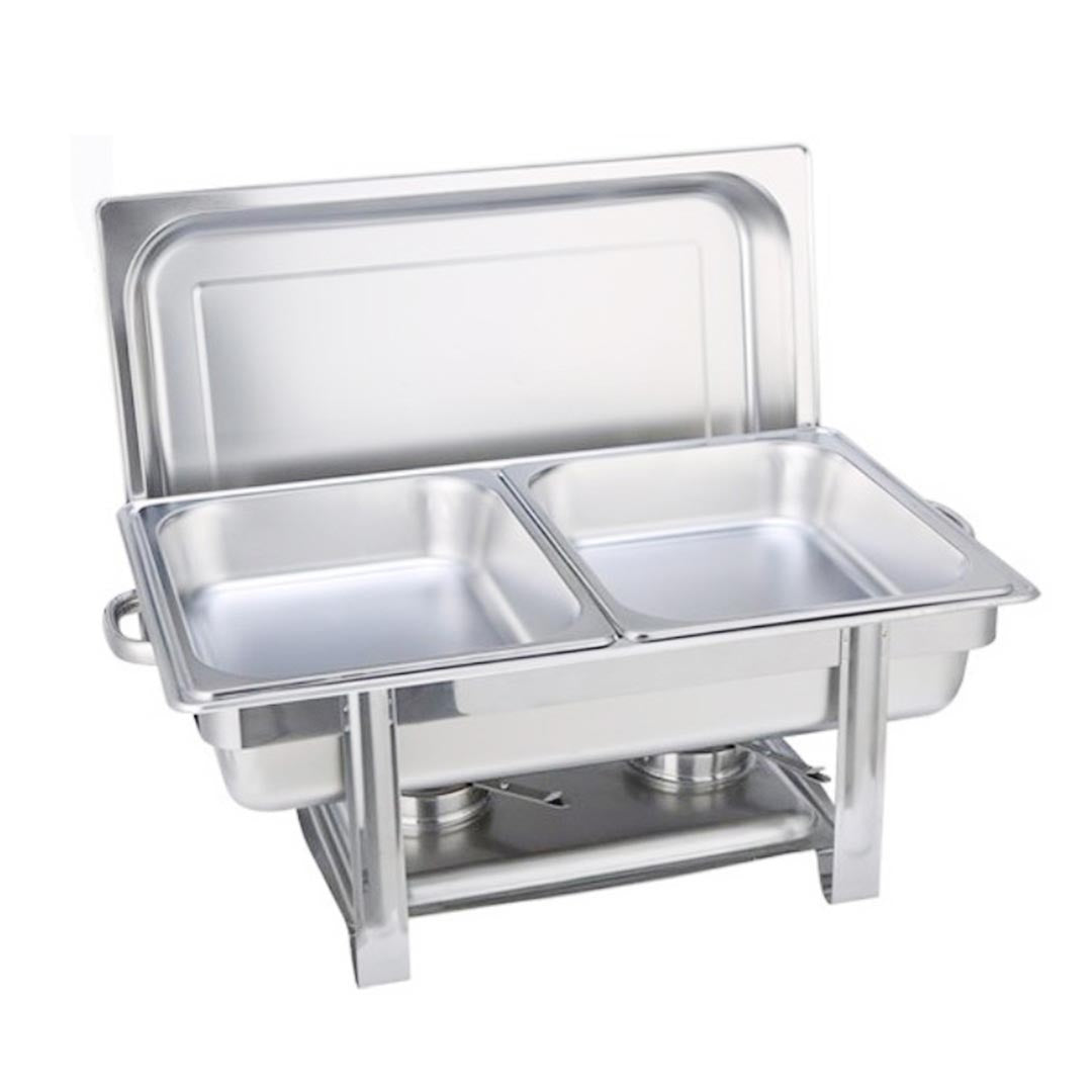 SOGA Double Tray Stainless Steel Chafing Catering Dish Food Warmer - Cafe Supply