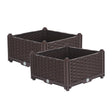 SOGA 2X 40cm Raised Planter Box Vegetable Herb Flower Outdoor Plastic Plants Garden Bed - Cafe Supply