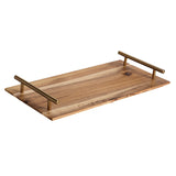 SOGA 39cm Brown  Rectangle Wooden Acacia Food Serving Tray Charcuterie Board Home Decor - Cafe Supply