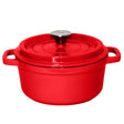 SOGA Cast Iron Enamel 24cm Porcelain Stewpot Casserole Stew Cooking Pot With Lid 3.6L Red - Cafe Supply