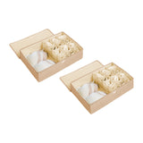 SOGA 2X Beige Flip Top Underwear Storage Box Foldable Wardrobe Partition Drawer Home Organiser - Cafe Supply