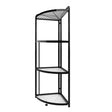 SOGA 4 Tier Steel Triangular  Corner Stand Multi-Functional Shelves Portable Storage Organizer - Cafe Supply