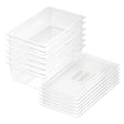 SOGA 150mm Clear Gastronorm GN Pan 1/1 Food Tray Storage Bundle of 6 with Lid - Cafe Supply